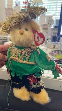 Ty Alfalfa The Scarecrow Bear 9" Plush Toy Stuffed Animal Attic Treasures